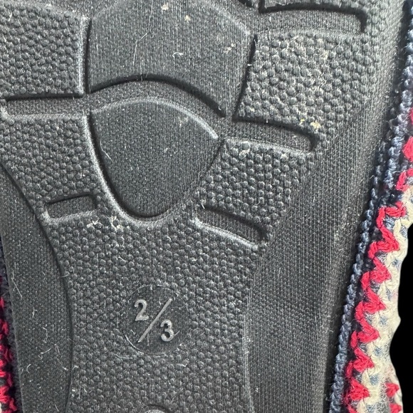 MUK‎ LUKS Slippers sz2/3 Multicolor Knitted Cozy Homewear ks5 - Picture 3 of 4